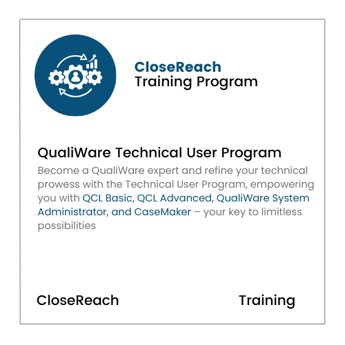 QualiWare Technical User Program training icon