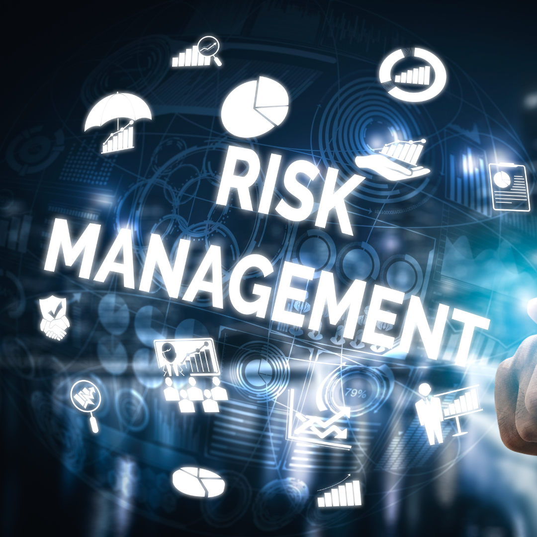A globe with Risk management and different aspects of business continuity management