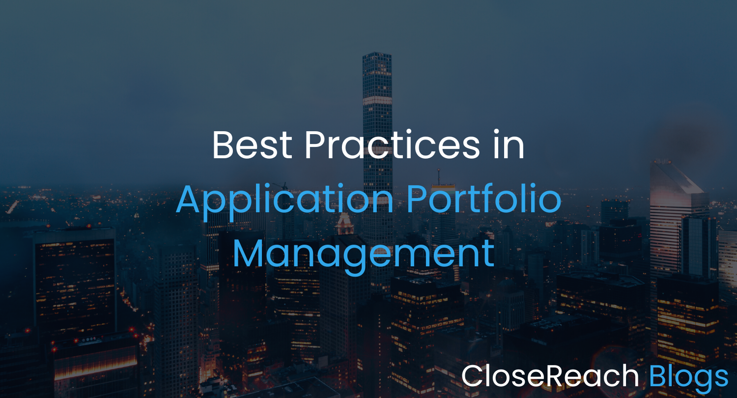 Best Practices in Application Portfolio Management