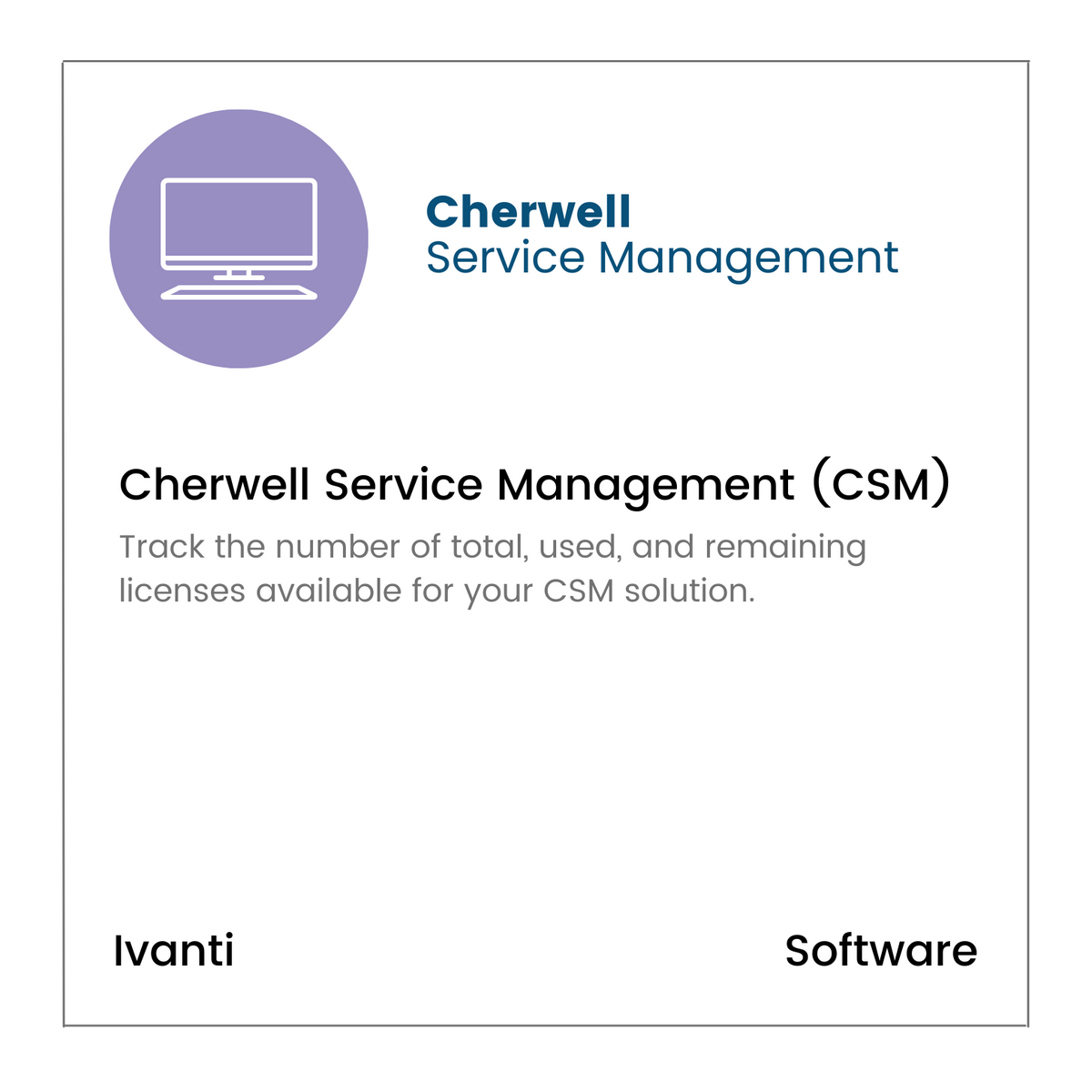 Cherwell Service Management (CSM)