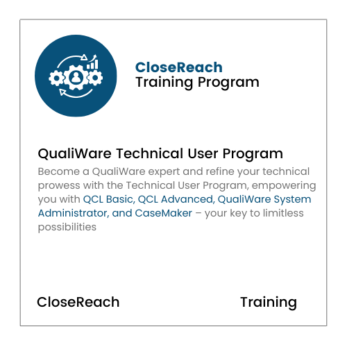 QualiWare Technical User Program
