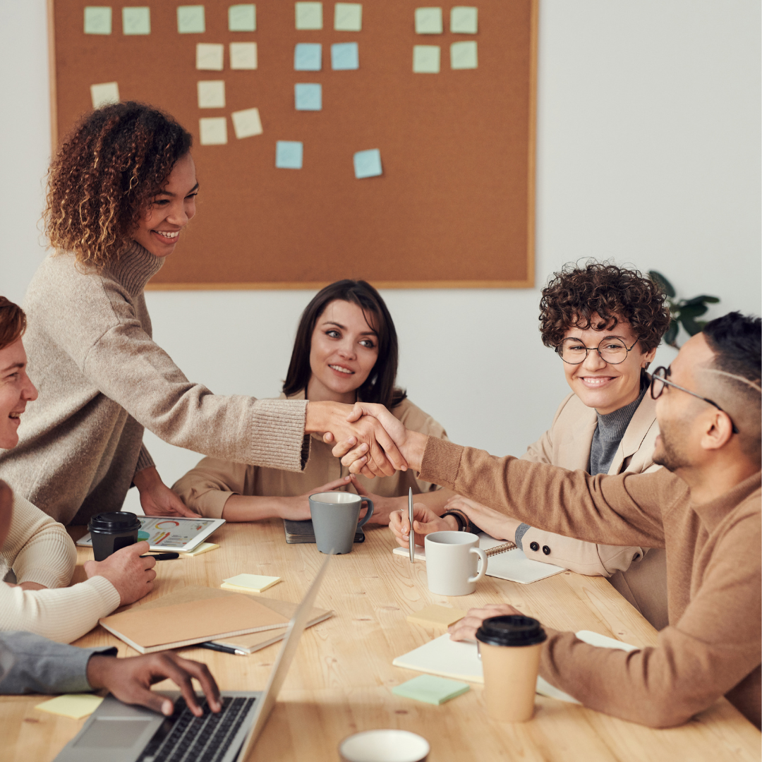 people collaborating over business operations