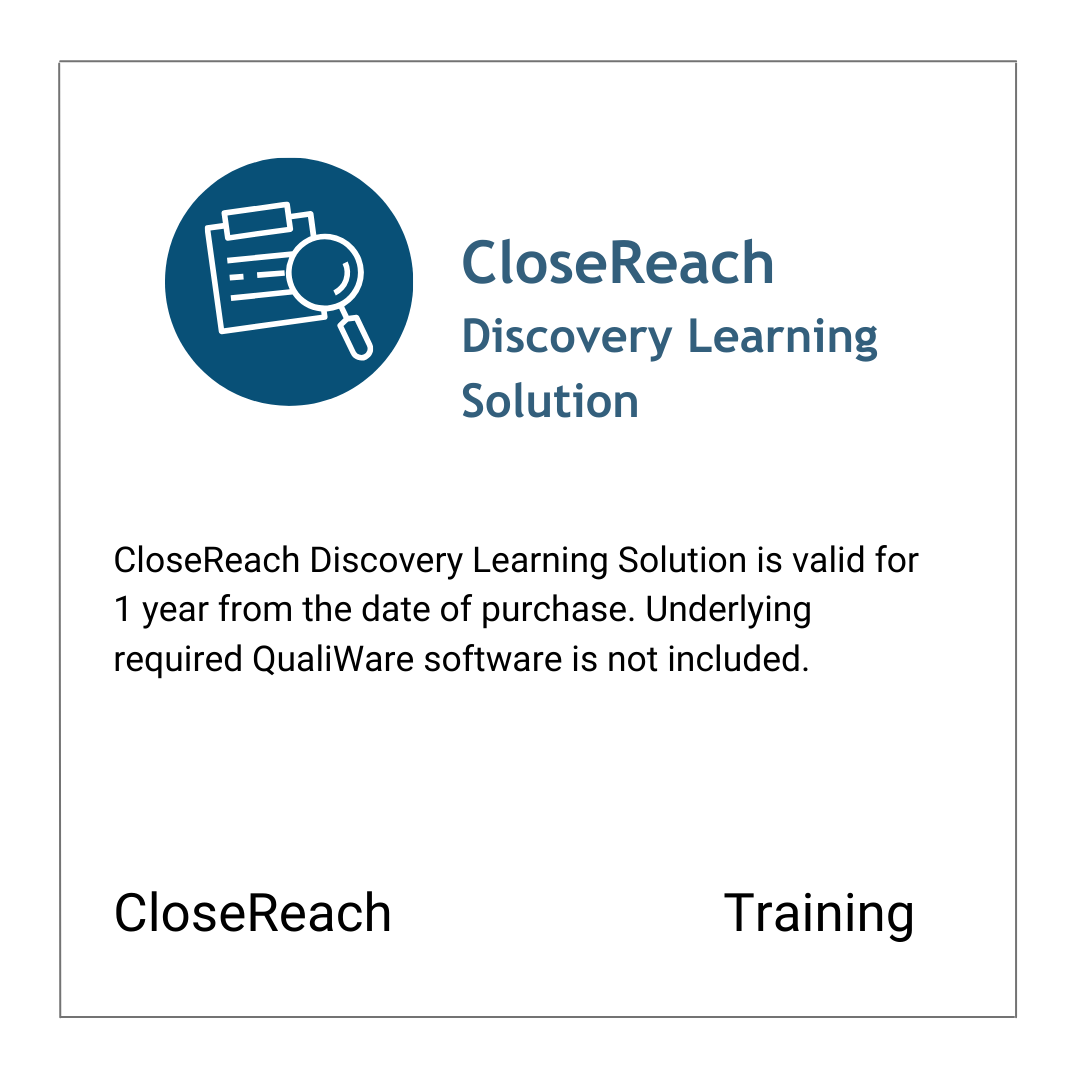CloseReach Discovery Learning Solution product image
