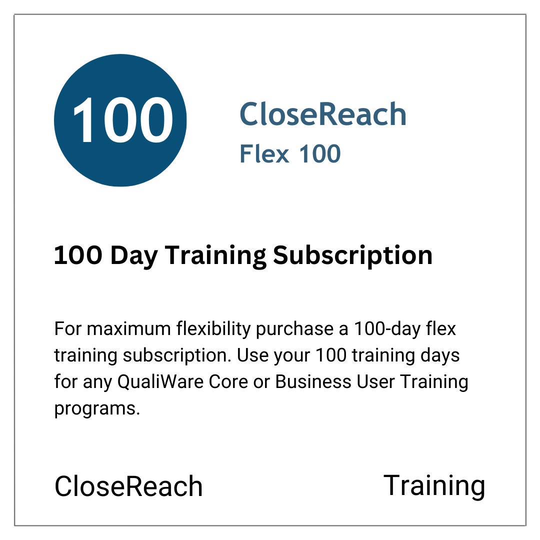 Flex 100 - QualiWare User Training Subscription