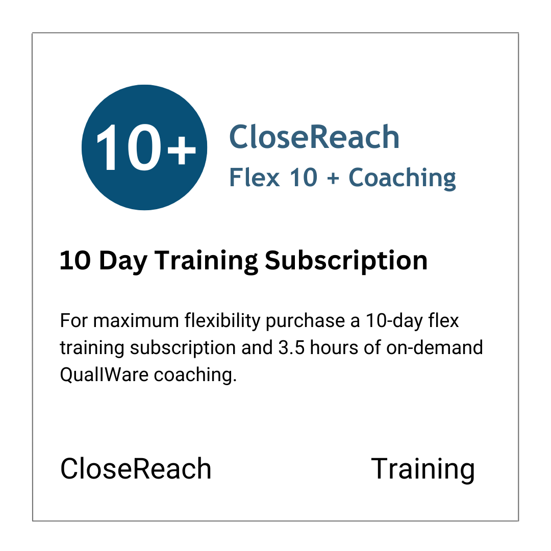 Flex 10 + Coaching - QualiWare User Training Subscription