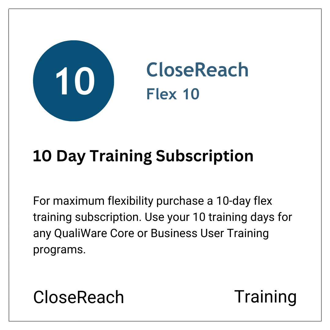 Flex 10 - QualiWare User Training Subscription