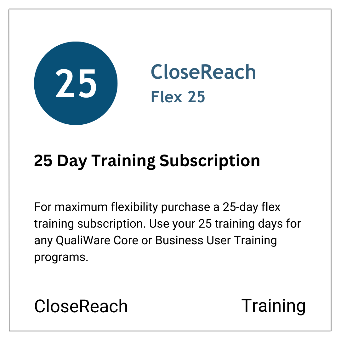 Flex 25 - QualiWare User Training Subscription