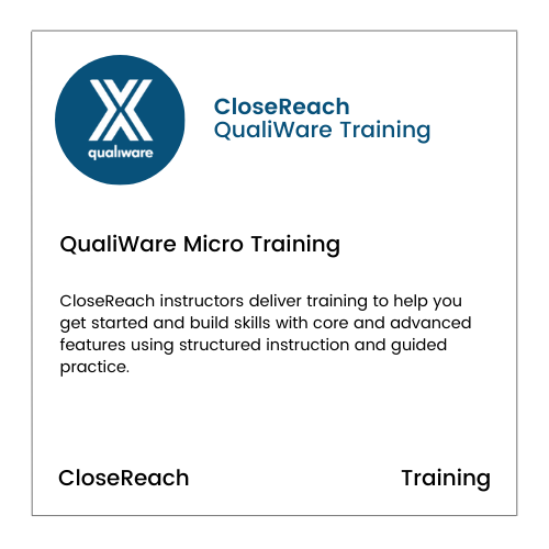 QualiWare Micro-Training