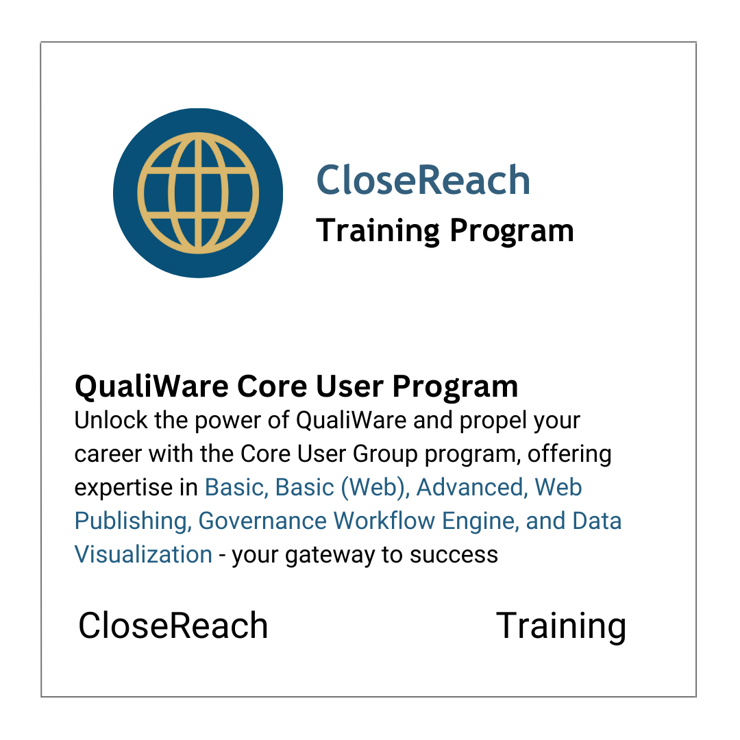 QualiWare Core User Program - CloseReach