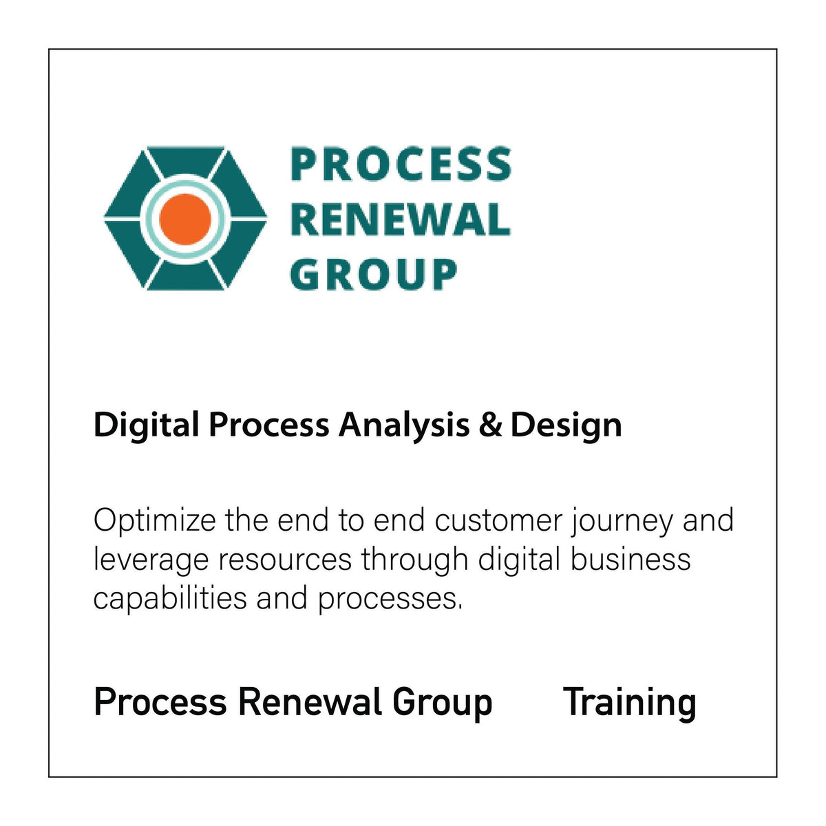 Digital Process Analysis &amp; Design Training